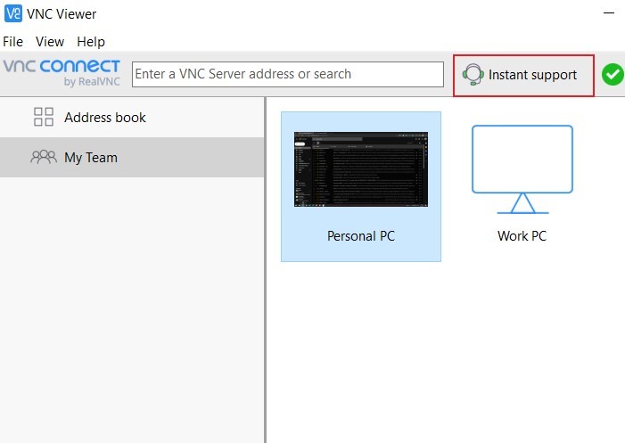 vnc connect to running x session
